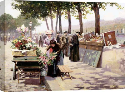 Produktbild von Leinwandbild - Jules Antoine Voirin, The Quays of the Seine, Paris – 70x50 cm