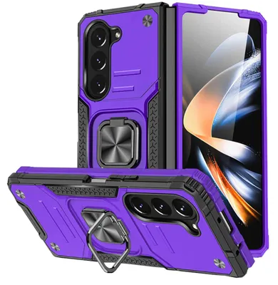 Image de Étui de protection avec anneau magnétique Armor pour Samsung Galaxy Z Fold5 5G, violet