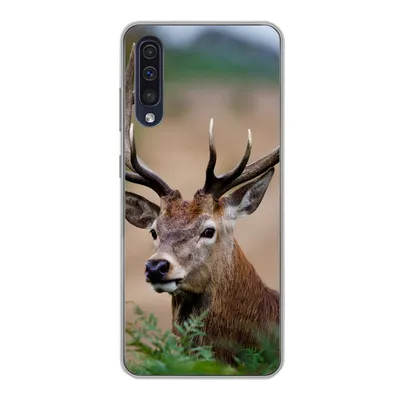 Produktbild von MuchoWow® Handyhülle Schutzhülle Hülle für Samsung Galaxy A30s Hirsche - Farne - Natur Silikon Softcase Handy Hülle - Karteninhaber