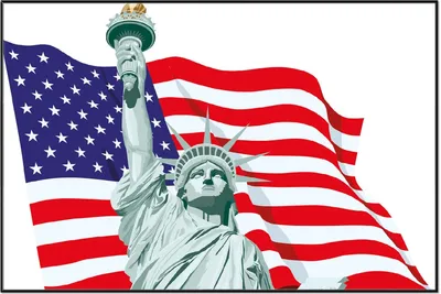 Produktbild von Wallario Wandbild Freiheitsstatue USA, Größe: 61 x 91,50 cm, Poster mit schwarzem Aluminiumrahmen