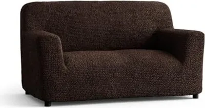 Produktbild von Bestcovers Elastische 2-Sitzer-Sofahusse (120-170cm) – Italienische Mikrofaser, Krallenresistent, Ideal für Haustierbesitzer BRAUN
