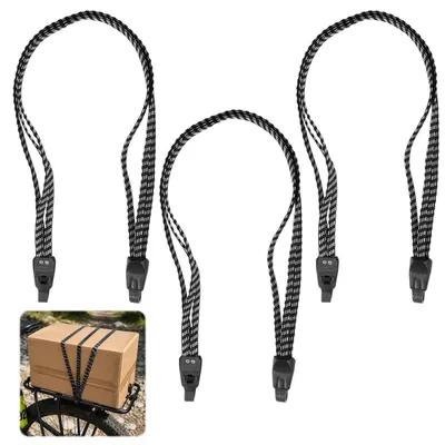 Image de Élastiques de fixation pour vélo, 90 cm, lot de 3, avec crochets