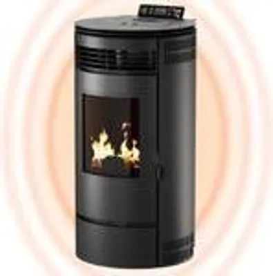 Produktbild von UMBRELLA® PR8 Pelletofen 8,6 kW, A+ bis 220 m³ – Auto-Reinigung, ECO1/ECO2, Wochenprogramm, Fernbedienung, Wi-Fi-ready – Überhitzungsschutz – Schwarz