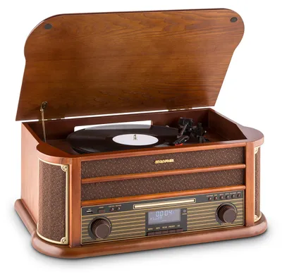 Obrázek produktu pro Auna - retro gramofon s reproduktorem, Bluetooth, USB, 3 rychl., vintage design