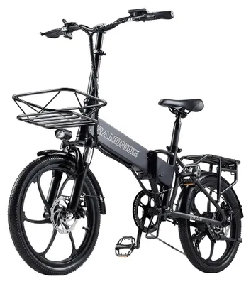 Immagine prodotto di E-bike - Modello YA20 - Pieghevole - Motore da 250W - Batteria 48V 8Ah - Ruote da 50,8 cm - Freni a disco doppi - Colore: nero