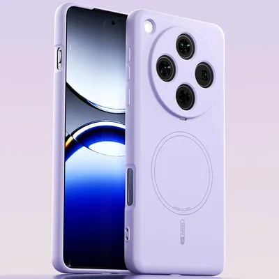 Image de Etui magnétique pour Oppo Find X8 Pro, compatible MagSafe, silicone liquide, résistant aux chocs et aux rayures Violet