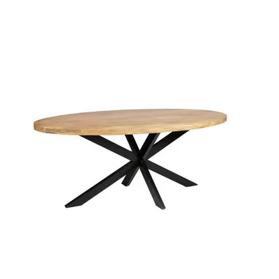 Produktbild von Zita Home Esstisch, oval, 220 cm, Mangoholz, Natur, skandinavisch, modernes Design