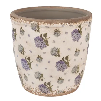 Immagine prodotto di Vaso da fiori Clayre & Eef Ø 16x16 cm Fiori in Vetroceramica blu beige