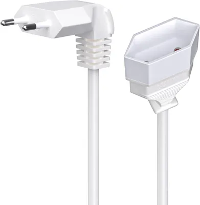 Immagine prodotto di Cavo di prolunga Euro, 2,5 A, 250 V, 625 W, lunghezza 0,6 m, sezione del cavo 0,75 mm², con spina europea di tipo C