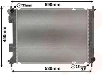 Produktbild von VAN WEZEL 82012710 Kühler Wasserkühler Motorkühler für HYUNDAI ix20 (JC) für KIA VENGA (YN)