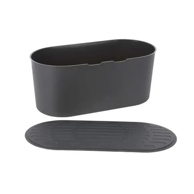 Produktbild von Kunststoff Brotkasten Anthrazit mit Schneidebrett Brotkiste Brotbox Toastbrotbox Brot Box Aufbewahrung