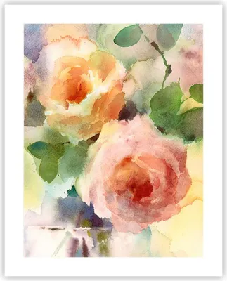 Produktbild von Poster - Poster ohne Rahmen - Rose Blume Garten - 40x50 cm - Wand Bild - Wanddeko - Wandbilder - Kunstposter - Wandposter - Bilder - Kunstdruck - Wanddekoration - Wandbild - P2XPA40x50-3910