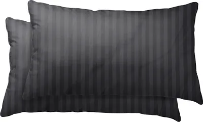 Produktbild von 2er Set Kissenbezüge Kissenhülle Kissenbezug 40x80 cm Damast schwarz Mikrofaser