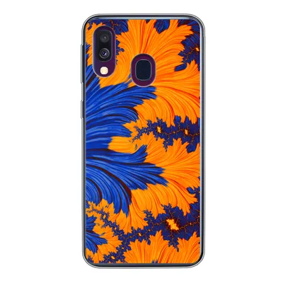 Produktbild von MuchoWow® Handyhülle Schutzhülle Hülle für Samsung Galaxy A40 Blätter - Kunst - Psychedelisch Silikon Softcase Handy Hülle - Handy-Tasche