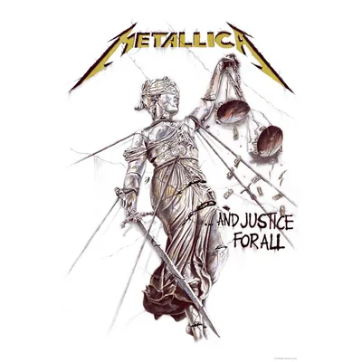 Image de Metallica - Affiche "And Justice For All", Stoff RO1970 (106 cm x 70 cm) (Weiß/Grau)