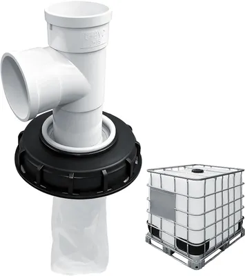 Obrázek produktu pro IBC víko s filtrem, nylonový filtr pro IBC kontejnery, filtr na dešťovou vodu, DN 150/DN 225, DN 75 mm, IBC kontejner, víko s filtrem (DN 150, DN 75, 3 kanály)