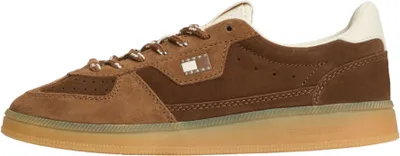 Produktbild von Tommy Hilfiger The Greenwich Suede Cupsole Trainers, Weiblich, Erwachsener, Modische Sneakers, Khaki, Wildleder, 1 Stück(e)
