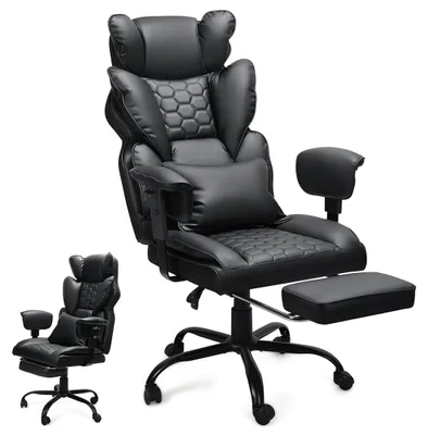 Immagine prodotto di Sedia da gaming Vigevee, sedia da ufficio, poltrona direzionale, sedia da scrivania ergonomica con funzione massaggio, sedia girevole, sedia da gaming