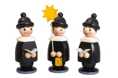 Produktbild von Miniaturfiguren 3 Kurrendefiguren schwarz Höhe 26cm NEU