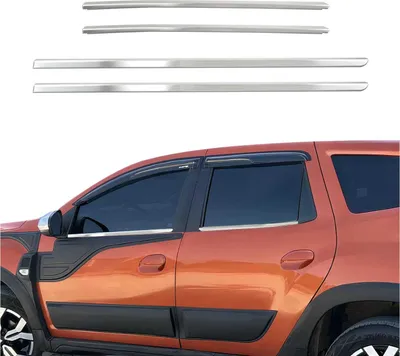 Zdjęcie produktu dla Listwy okienne do Dacia Duster 2018-2021 Szczotkowany chrom 4szt