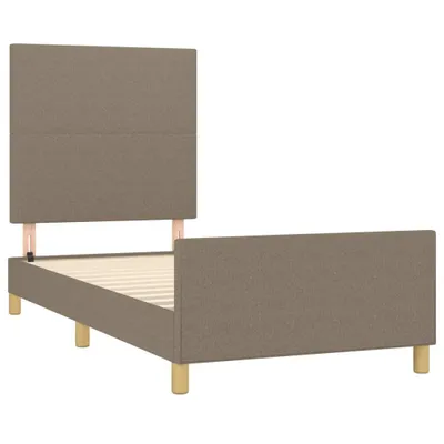 Produktbild von vidaXL Bettgestell ohne Matratze Taupe 100x200 cm Stoff