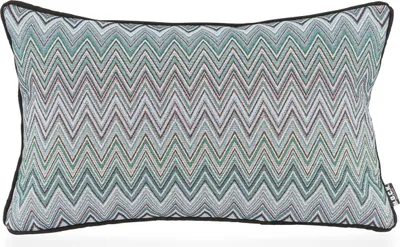 Produktbild von H.O.C.K. Pablo Outdoor Kissen mit Keder 50x30cm col. 2 blue multi Zick-Zack sun boho