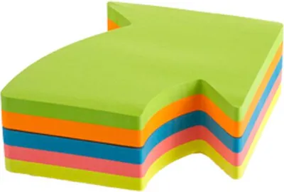 Produktbild von Kores Haftnotizen-Würfel "Pfeil" 70 x 70 mm blanko 250 Blatt