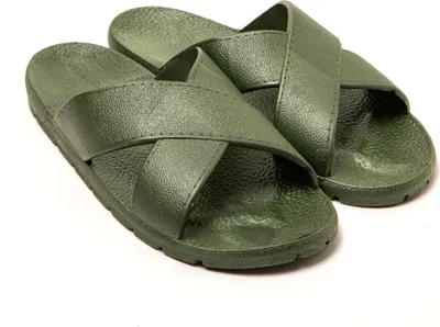 Produktbild von BRASILERAS Herren Zehensandalen mit rutschfester Sohle bequem schuhe für strand/schwimmbad/stadt militärgrün 45 EU - UBLOOP
