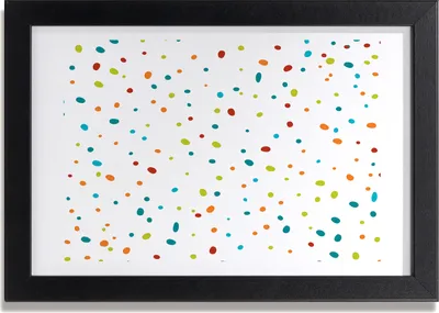 Produktbild von Bild 30x20 MDF-Rahmen, Wandkunst farbige Punkte