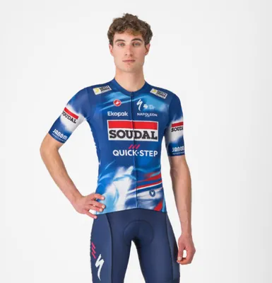 Image de Maillot de cyclisme à manches courtes Castelli Competizione 3 Soudal Quick-Step 2025, bleu, XL, homme