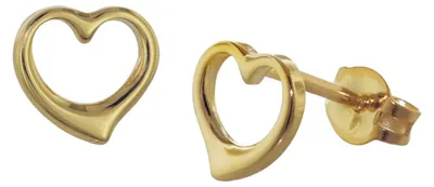 Produktbild von trendor Damen Ohrringe 333 Gold Ohrstecker Offenes Herz 35815