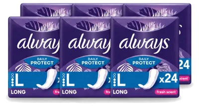Produktbild von 6 x Always Inlegkruisjes Long Fresh Scent - Vorteilspackung - 6 Stücke