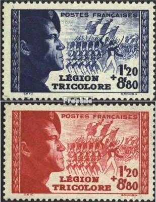 Produktbild von Briefmarken Frankreich 1942 Mi 576-577 (kompl.Ausg.) postfrisch Légion Tricolore