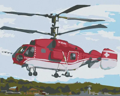 Produktbild von Diamondi - Diamond painting - RETTUNGSHUBSCHRAUBER, 40X50 cm, mit Keilrahmen (bereits gespannt)