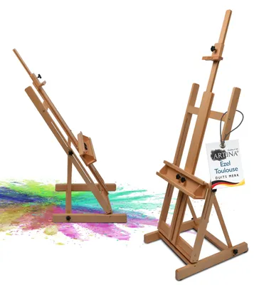 Studiostaffelei aus Buchenholz, bis 200 cm, klappbar