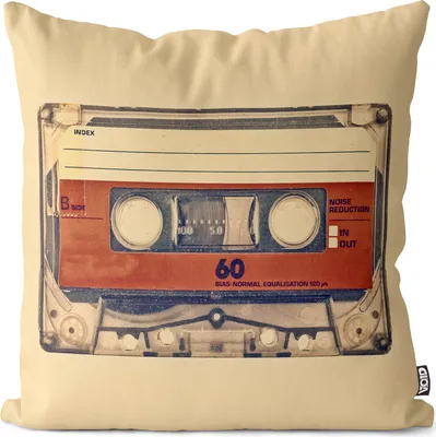 Produktbild von VOID Retro Musik Kassette DJ Kissenbezug Kissenhülle Polyester wasserfest Outdoor Indoor