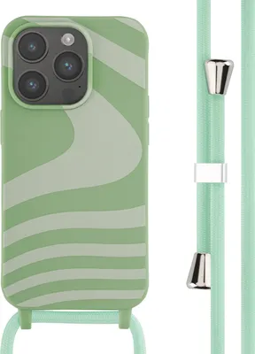 Produktbild von imoshion SilikonHülle design mit Band iPhone 14 Pro - Retro Green