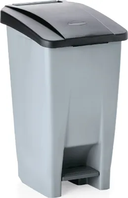 Immagine prodotto di Cestino a pedale con coperchio nero, 60 litri