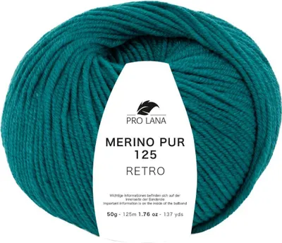 Produktbild von Pro Lana MERINO PUR 125 Retro 50 g 100 % extrafeine Wolle 125 m Farbe 165 - petrol