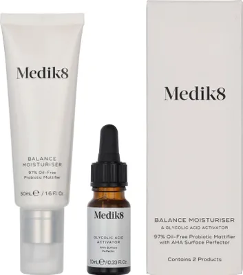 Produktbild von Balance Moisturise 50 ml/Glykolsäure-Aktivator 10 ml Medik8 Balance Moisturiser & Glykolsäure-Aktivator