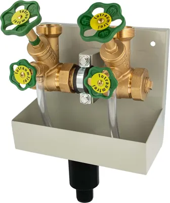 Produktbild von SCHLÖSSER Kompakt-Verteilerstation 2-Strang Verteiler - Zulauf 1 1/4 (5/4) Zoll - DN 32, mit Ablaufrinne