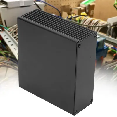 Obrázok produktu pre Elektronické puzdro z hliníka - 40 x 100 x 110 mm - Brúsený kov