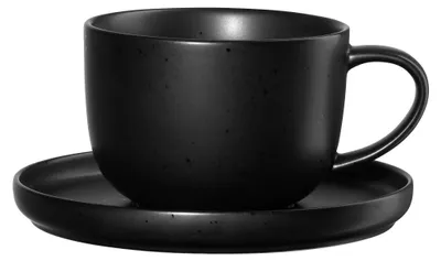 Produktbild von ASA Coppa Kuro Teetasse mit Unterteller Schwarz 200ml