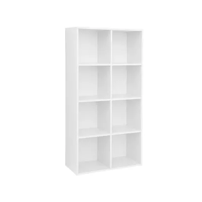 Image de In And OutdoorMatch Bibliothèque moderne Noelia - 8 compartiments - Blanc - Bibliothèque - Salon, chambre et chambre d'enfant - bois - MDF
