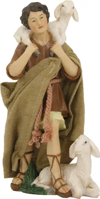 Produktbild von FADEDA Hirte, orientalisch   / Höhe:13 cm / handbemalt / detailgetreue Krippen Figuren - Weihnachten Tisch Dekoration Krippe Zubehör