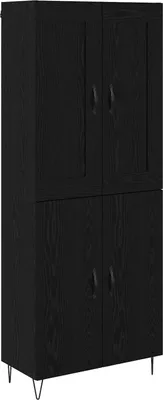 Image de Haut Armoire Chêne noir 69,5 x 34 x 180 cm Bois d'ingénierie