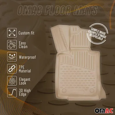 Produktbild von OMAC Gummimatten Fußmatten für Honda Civic 2005-2011 5tür TPE Automatte Beige 4x