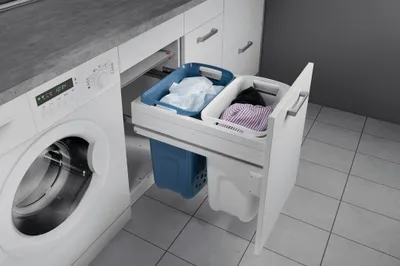 Produktbild von TIDY 2-fach Wäschebehälterauszug 500 mit Vollauszug und Dämpfung / HAILO Laundry-Carrier 327050 / Schrankausstattung / Wäschebox / Wäschekorb / Hailo-Nr. 3270511