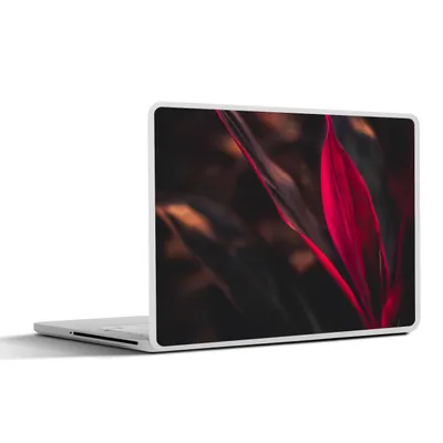 Produktbild von MuchoWow® Laptop Aufkleber Sticker Cover Stilleben - Blätter - Pflanzen - Rot 31x22.5 cm - Laptop-Deko