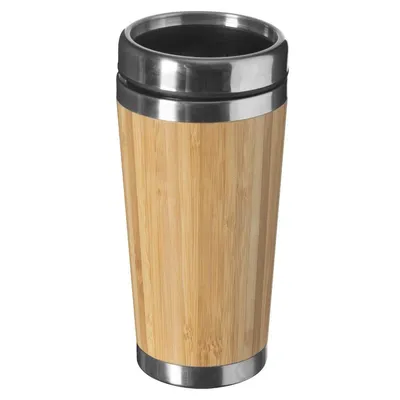 Immagine prodotto di 5five Simply Smart Isolierbecher Isotheme Bamboo, Stahl, Kunststoff, Bambus, Braun, 380 ml, 160716